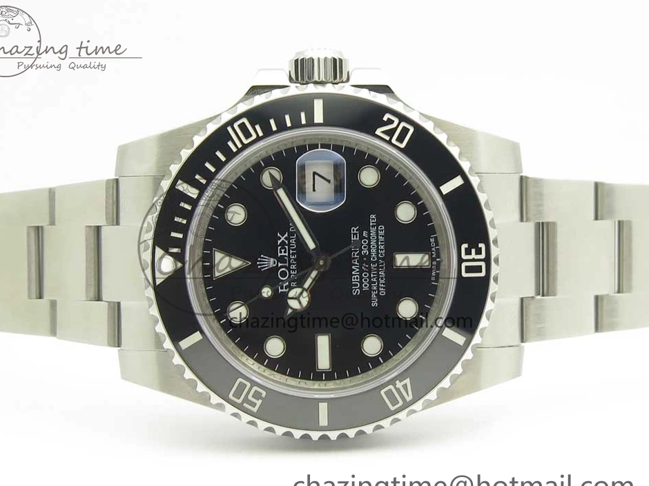 on SS Edition Bracelet 1:1 Best VR3135 Black 904L Ceramic VRF Submariner 116610 LN 0116